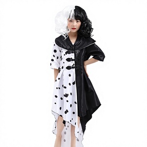Disfraz <span class=keywords><strong>de</strong></span> <span class=keywords><strong>Halloween</strong></span> 101 Loyal para Mujer Adulta, Modelo Echo Cos, Sirena Blanca y Negra, Kuila <span class=keywords><strong>De</strong></span> Ville, Vestido con Puntos para Actuación en Escenario, Poliéster - Product Image 1