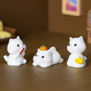 6 StylesResin Estilos chinos Gato Bandeja Figuritas para Interior Vacío Almacenamiento Llaves Receptor Decoración Accesorios Objeto para el hogar - Product Image 6