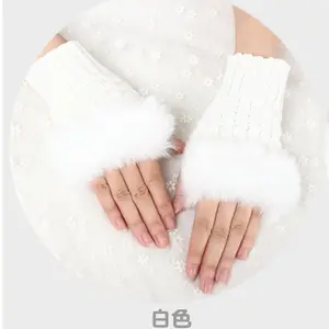 Fashion half-finger Custom Winter Gloves Winter Warm Gloves for Lady