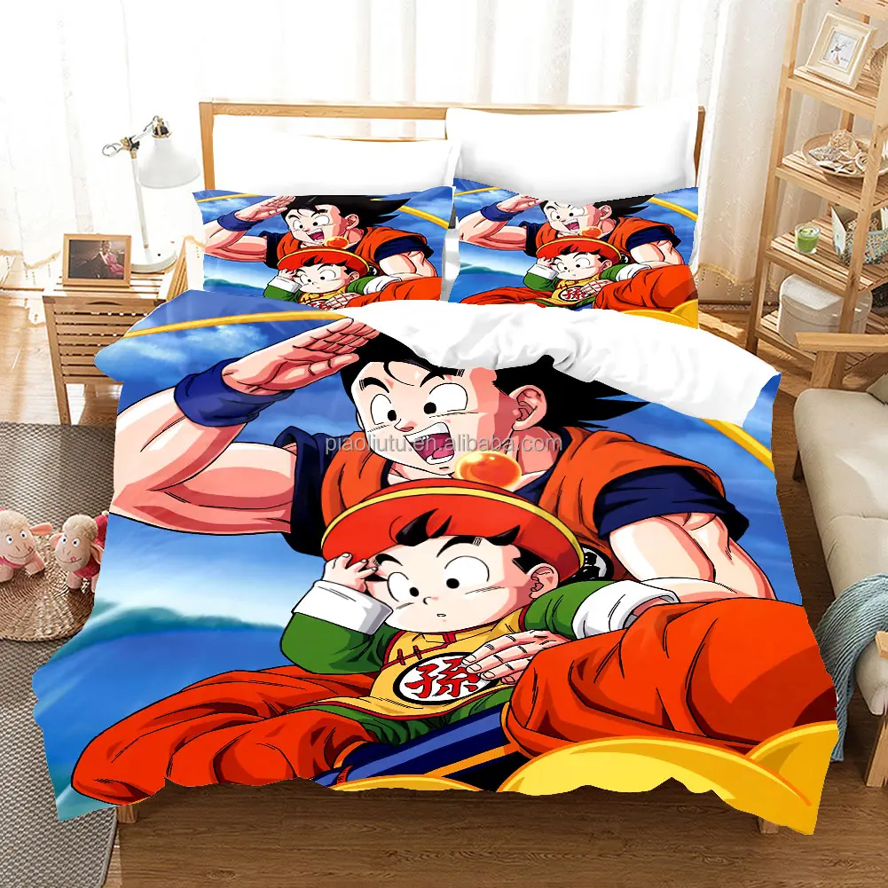 Juego de cama 3D de personajes de anime japonés, ropa de cama clásica de lujo HQ, tamaño king, textiles para el hogar, precio bajo, venta al por mayor