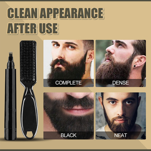 Penne a matita per trucco impermeabili con Logo personalizzato disegno Styling Shaping Men Dye Beard Filling Kit penna per riempimento <span class=keywords><strong>barba</strong></span> di colore marrone nero - Product Image 3