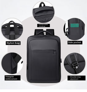 Sac d'école Oxford quotidien Sac à dos portable pour étudiant de 15.6 pouces pour les lycéens et les enseignants avec connecteur USB - Product Image 3