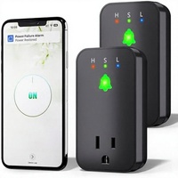 Alarme de panne de courant WiFi, lot de 2, notifications intelligentes via application, alerte congélateur format mini, 110 dB, indicateur LED, détection de tension, pour la maison