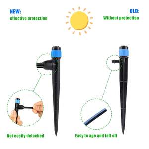 Arroseur à ressort 13 cm noir-bleu avec verrouillage pour micro-pulvérisation d'arrosage des plantes de jardin - Product Image 2