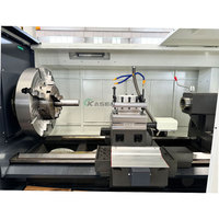 QK1332 Tour à fileter les tuyaux CNC intelligent et automatique, à banc horizontal, à double mandrin, pour le tournage de métaux, compatible Fanuc, à vendre