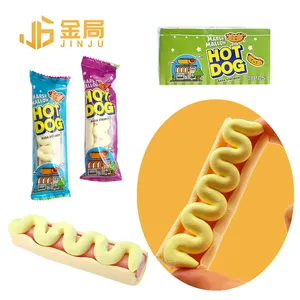 Caramelle di marshmallow a forma di hot dog 3D confezionate in modo indipendente al gusto di frutta morbida zucchero filato disidratato marshmallow - Product Image 1