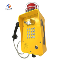 Precio de fábrica SIP VoIP POE IP65 Pared con cable Teléfono de servicio pesado GSM 4G Caja de llamadas Teléfono resistente a la intemperie con luz LED estroboscópica
