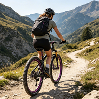 Vélo de montagne à cadre rigide en alliage d'aluminium de 26 pouces avec fourche à suspension, freins à disque hydrauliques, vitesse unique, niveau d'entrée, pour les trajets en ville