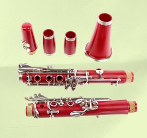 Instrumento de clase de juego de <span class=keywords><strong>clarinete</strong></span> ébano <span class=keywords><strong>rojo</strong></span> BB 17 teclas instrumento de viento profesional - Product Image 4
