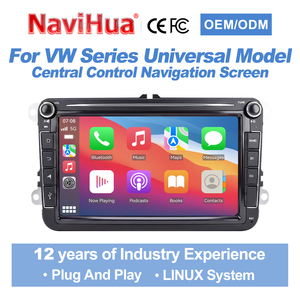Autoradio NaviHua 8 pouces, système Linux, lecteur DVD, navigation GPS pour VW Volkswagen, Bluetooth, Carplay, Android Auto - Product Image 1