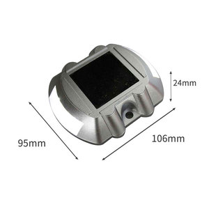 <span class=keywords><strong>Panneau</strong></span> solaire rond avec lumière LED œil de chat, batterie solaire intégrée, signalisation routière LED, lumière clignotante, éclairage de voie - Product Image 4
