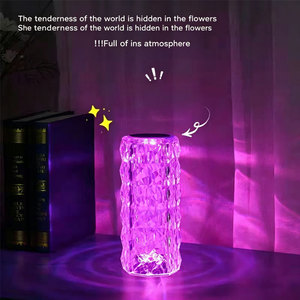 Lampe de bureau LED Rose Ambiance avec veilleuse, trois options de couleur, intensité réglable, commande tactile pour chambre à coucher - Product Image 4