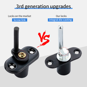 Kẽm Hợp Kim Văn Phòng Bàn Tập Tin Phía Trước Gắn 3 Đơn Vị Bên Ngăn Kéo Khóa Với Thanh Trượt Đồ Nội Thất Chìa Khóa Mở Khóa Cách Sắt Vật Liệu Chìa Khóa - Product Image 2