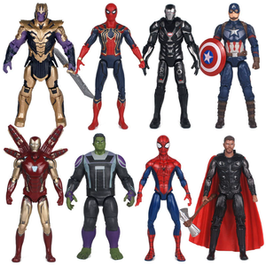 Nuevo Estilo, Figura de Acción de Iron Man de 18 cm, Modelo de PVC, Spider-Man, Capitán América, Hulk, <span class=keywords><strong>Thanos</strong></span>, Set de Juguetes de Anime en Caja - Product Image 1