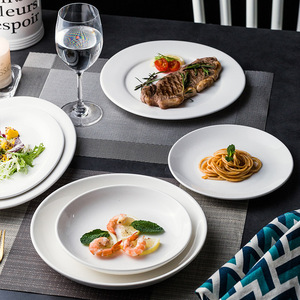 Assiette en porcelaine blanche avec logo personnalisé, design luxueux, diamètre de 8 pouces, écologique, pour les fêtes, la <span class=keywords><strong>maison</strong></span>, les restaurants/hôtels - Product Image 6