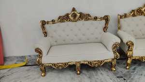 Ensemble de canapés en tissu de luxe haut de gamme, faits à la main, style européen en U, couleur crème doré, pour appartement, centre commercial, salon, rembourrés - Product Image 2