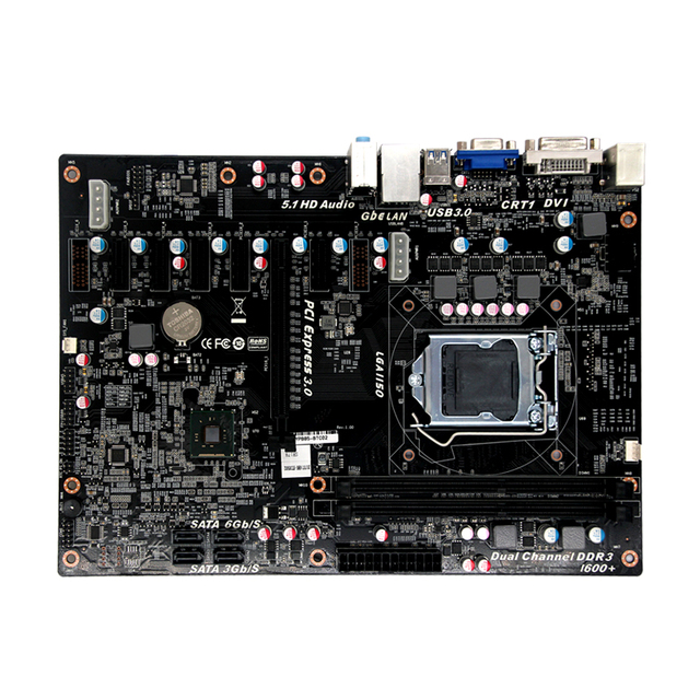 Motherboard Hot Sales New B85  LAN 8gpu H81 In-tel X86 Linux Embedded  Main Board Ddr3  Mini Pc Board