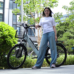 จักรยานไฟฟ้า CS20 VOMO City Bike Lady รุ่น 28 นิ้ว ราคาประหยัด สำหรับผู้หญิง กำลังไฟ 250 วัตต์ มาตรฐาน EU - Product Image 2