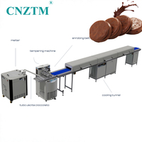 Machine automatique d'enrobage au chocolat pour gâteaux, rouleaux de gâteaux, mini-gâteaux, beignets, gaufrettes, ligne de recouvrement au chocolat