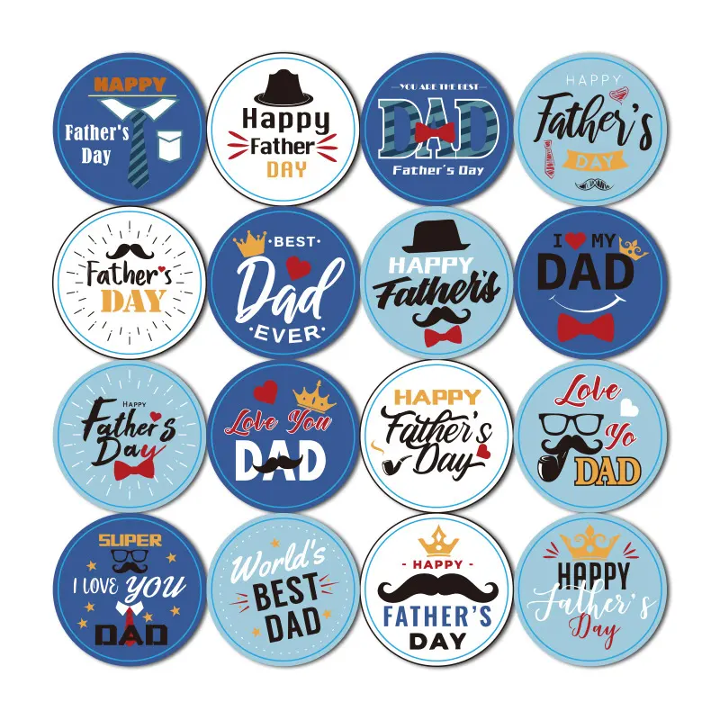 Festa del papà Best Dad Ever Super DAD Stickers etichette per etichette regalo per feste festa del papà forniture per adesivi decorativi fai da te