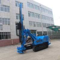 Sur chenilles hydraulique top marteau de clouage du sol de forage rig