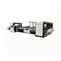 Machine automatique de pliage et de collage de boîtes en carton ondulé, machine de pliage et de collage entièrement automatique, machine de pliage et de collage haute vitesse pour boîtes en carton ondulé