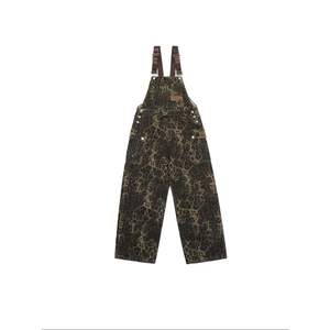 Hiromi 2025 Retro High Street Pocket Leopard Print Cotton Denim <b>Overalls</b> <b>Women</b> Loose Workwear Wide Leg Trousers Spring Autumn - Product Image 4
