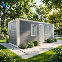 Maison conteneur pliable de 20 pieds, maison modulaire préfabriquée portable pour bureau et habitation