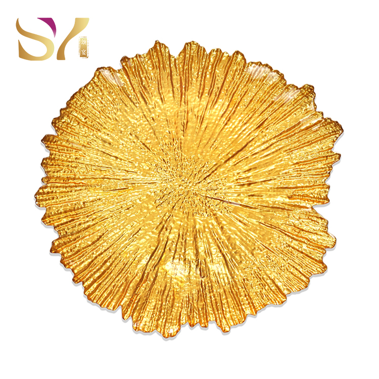 gold reef charger plates