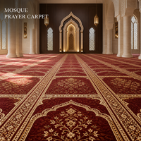Tapis de prière lavable pour mosquée, laine 15 mm, pour salle de prière musulmane, projet Masjid
