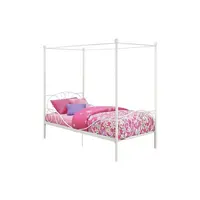 Classic Style White Twin Metal Bed