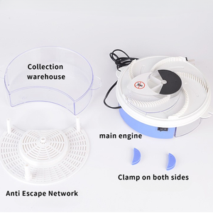 Piège à mouches électronique non toxique alimenté par USB avec attrape-mouches rotatif et plateau amovible pour la <span class=keywords><strong>maison</strong></span>, la cuisine ou le jardin - Product Image 2
