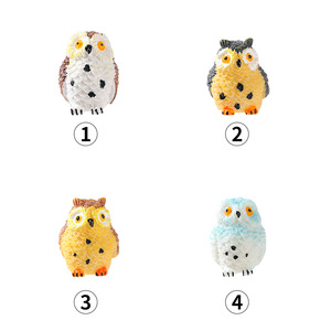 Exquisito set de bonsái de resina con diseño de búho y musgo, micro-paisaje verde, planta decorativa, regalo. - Product Image 4