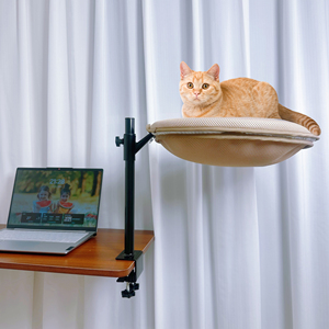 Asiento de ventana soleado de moda para gatos, hamaca transpirable para gatos, ventana para dormir montada en la pared con montaje, incluye estantes - Product Image 1