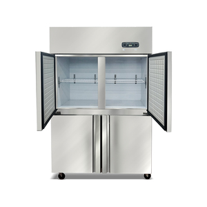 Réfrigérateur commercial à 2 portes, <span class=keywords><strong>combiné</strong></span> réfrigérateur <span class=keywords><strong>et</strong></span> congélateur +2/-18 degrés, 900L, acier inoxydable, double porte vitrée, 220v - Product Image 2