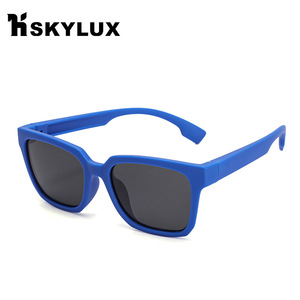 Gafas de sol cuadradas para niños UV400 polarizadas con montura completa TPEE, montura suave, protección solar retro 23069 - Product Image 5