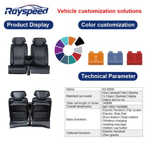 Sièges de voiture canapé-lit en cuir PU imperméable multifonctionnel personnalisé pour Sprinter Van & <span class=keywords><strong>Vito</strong></span> fabriqués à partir de tissu durable - Product Image 4