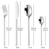 Offre Spéciale – Ensemble de Couverts en Acier Inoxydable 4 Pièces (Couteau, Fourchette, Cuillère) pour Restaurant