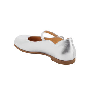 CHOOZII-zapatos clásicos de alta gama para niños, calzado de boda de cuero metálico plateado, Mary Jane - Product Image 3