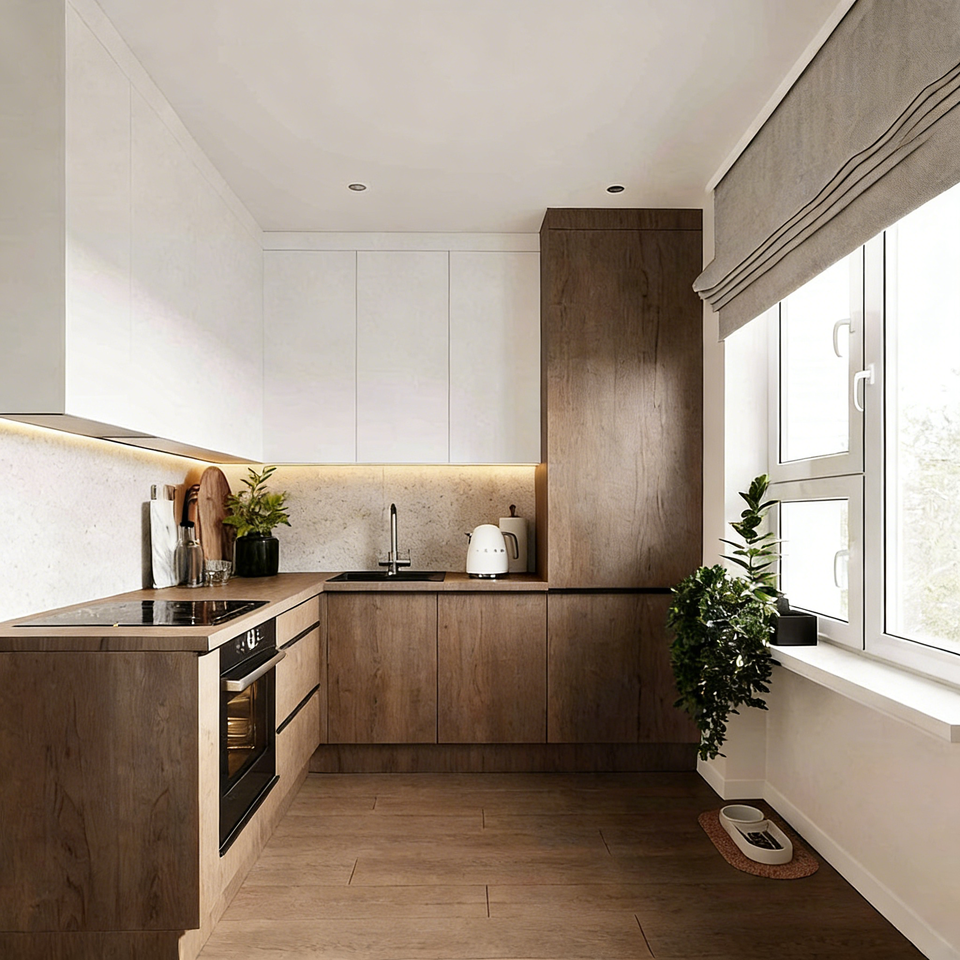 Scandinavia Style Modular Kitchen Cabinets Eco-Friendly & Moisture ... - Custom Cabinets With Eco Friendly Materials