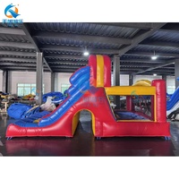 Château gonflable PVC 0,55 mm d'épaisseur, 20 pieds, double toboggan, pour location de fêtes d'enfants, capacité 4-6 personnes, garantie 24 mois