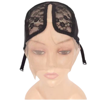 Meilleure vente femmes noir sans colle filet à cheveux chapeau perruque faisant armure Hairne réglable t-forme dentelle élastique maille cheveux cheveux Beaty Salon