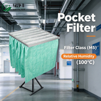 Filtre à air de poche CVC électrostatique à média non tissé, filtre combiné à cadre en sac