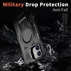 <span class=keywords><strong>Coque</strong></span> de téléphone de protection complète du corps Support magnétique pour caméra en alliage de zinc pour <span class=keywords><strong>iPhone</strong></span> <span class=keywords><strong>14</strong></span> Pro Max Defender Luxury Armor - Product Image 4