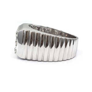 Bijoux fins en gros, brillants, de haute qualité, or blanc massif 18 carats, diamants véritables, classiques pour hommes, pour mariage, fiançailles, fête, anniversaire - Product Image 2