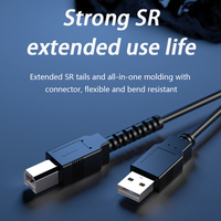 Kabel Koneksi Printer USB 2.0 Tipe-A Kecepatan Tinggi dengan Selubung Nilon, Pengisian Cepat & Pelindung Anyaman-1M/2M/3M/Panjang Sesuai Pesanan