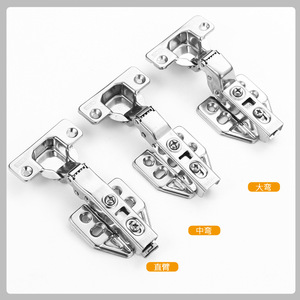 Charnière de meuble en acier inoxydable SUS304 de 3 mm à fermeture amortie pour porte d'armoire de cuisine avec amortisseur hydraulique pleine surface - Product Image 4