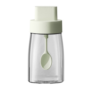 Spoon-equipped Seasoning Bottle Glass Airtight Moisture-proof For Solid Condiments With Plastic Lid And Spoon - Product Image 5