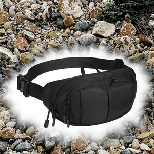 <span class=keywords><strong>WATERFLY</strong></span> Grand Sac Banane en Nylon RFID 2,5L Bandoulière Unisexe Sangle Extensible 4 Poches Zippées Léger Résistant à l'Eau Voyage - Product Image 2