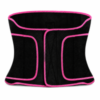 Ceinture de maintien de la taille en néoprène à haute compression pour femme, avec accent rose, ajustable, pour la sudation, l'entraînement, la gym et la perte de poids, effet ventre plat
